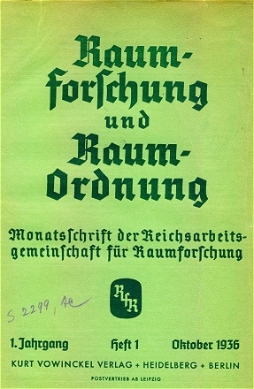 Konrad Meyers Schl&uuml;sselstellung in den Raum- und Agrarwissenschaften der NSZeit ...